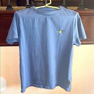 Polo Ralph Lauren Kids Size 5 Blue T-Shirt with Yellow Logo Casual Preppy Tee